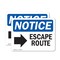 Signmission Escape Route (Right Arrow) Sign With Symbol, 7 in W x Rectangle, Vinyl Decal OS-2PACK-NS-D-57-L-12138 - alternate 1